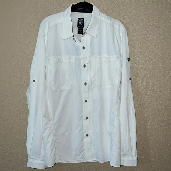 Kuhl Shirts Nwt 7 Sz L Kuhl White Long Sleev Wunderer Shirt Poshmark
